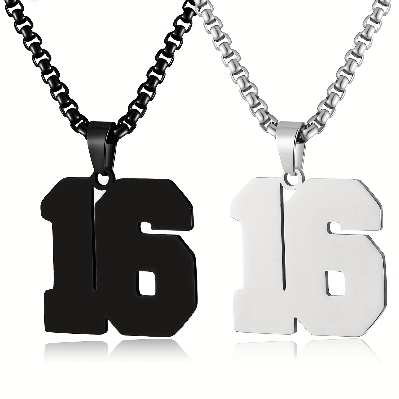 Youth Number Necklace Custom Number Necklaces 0-99 - Gold Plated ...