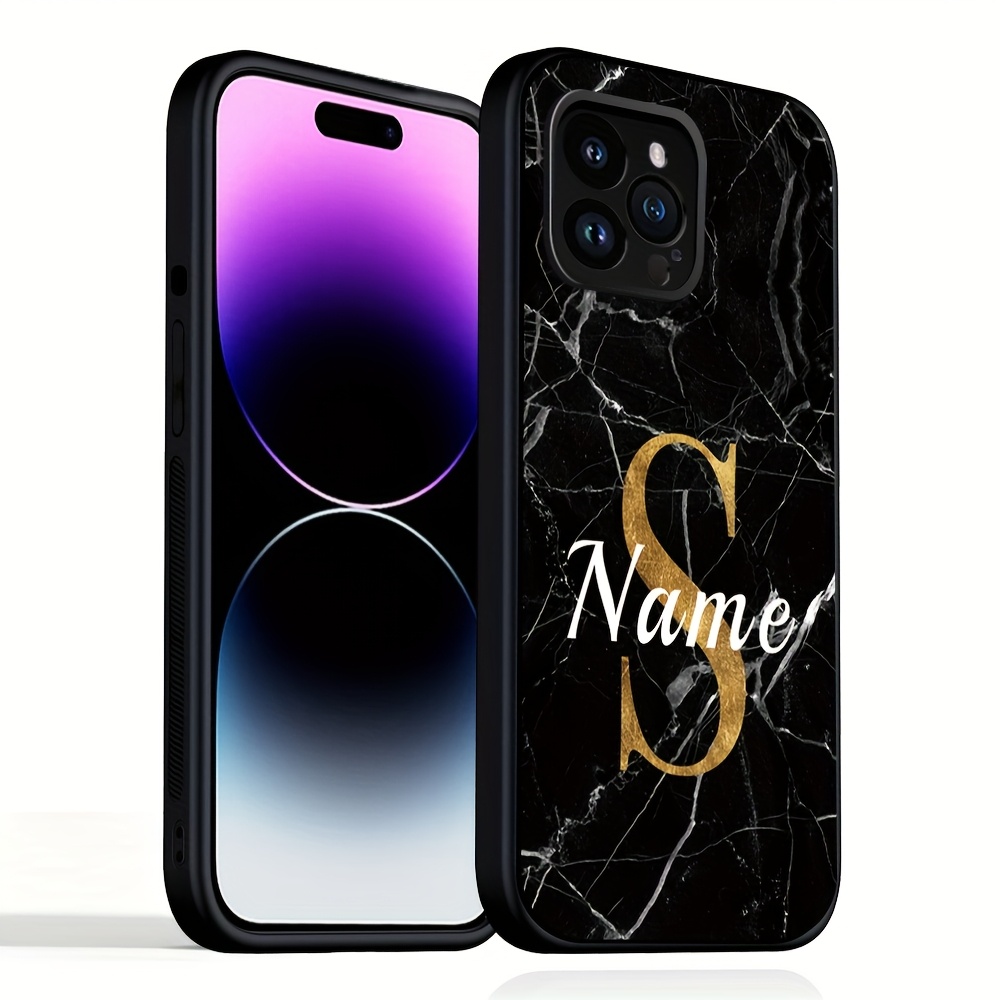 TEMU Phone Case - Stylish Phone Cover - Personalized Name/text, Compatible With For Iphone 15 14 13 Pro Mini, Soft Silicone Texture, Shock-resistant