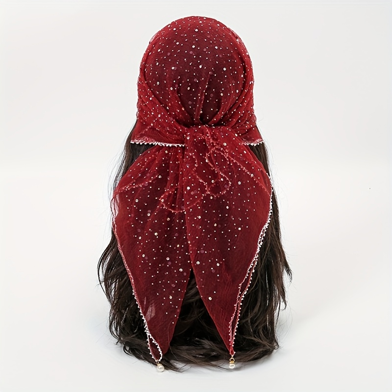 Spring New Ironed 75cm Square Scarf Women's Temperament Headscarf All-match Scarf Good-looking