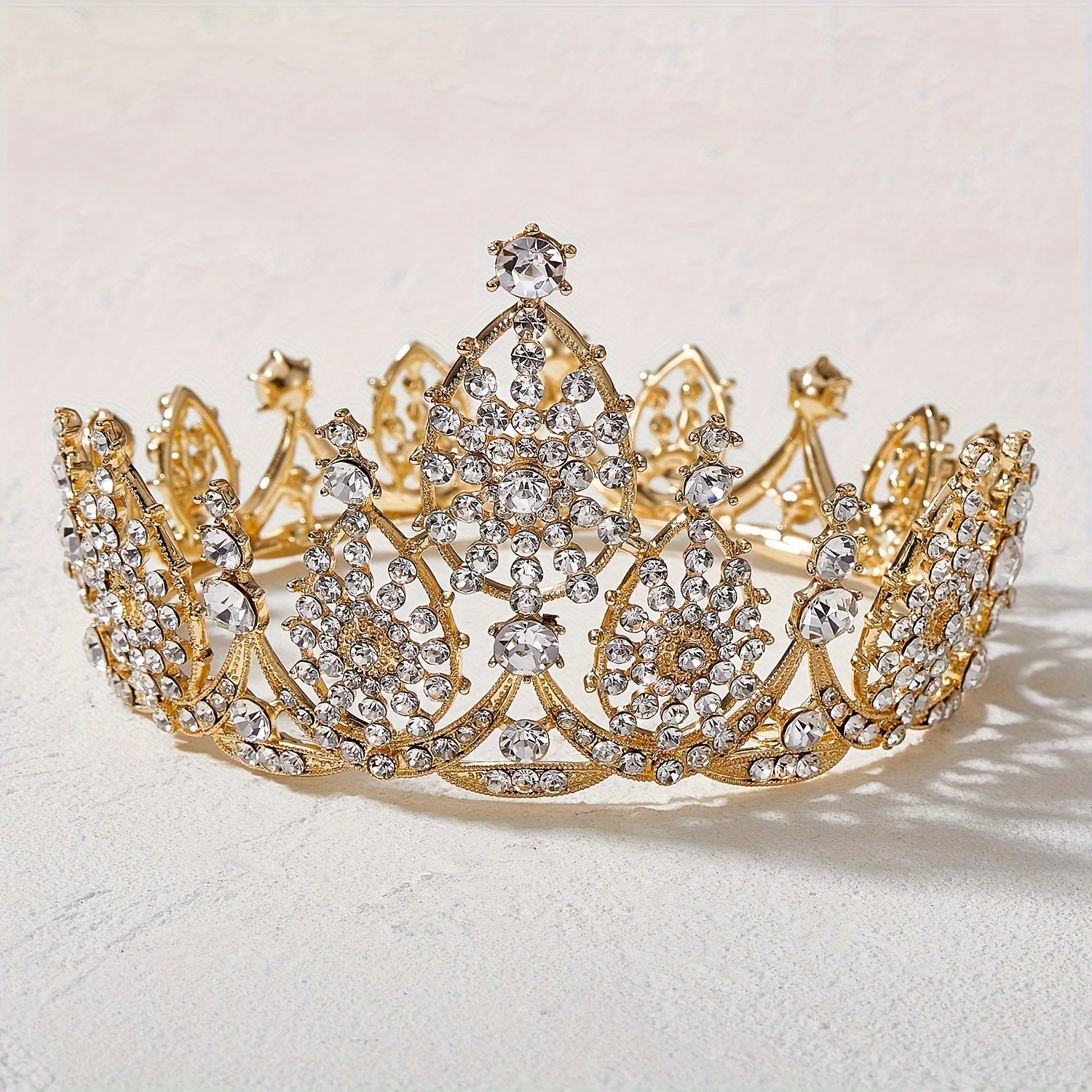 

Aw Bridal Baroque Queen Crown - Princess Tiara Birthday Crown Wedding Ball Tiara Hair Accessories