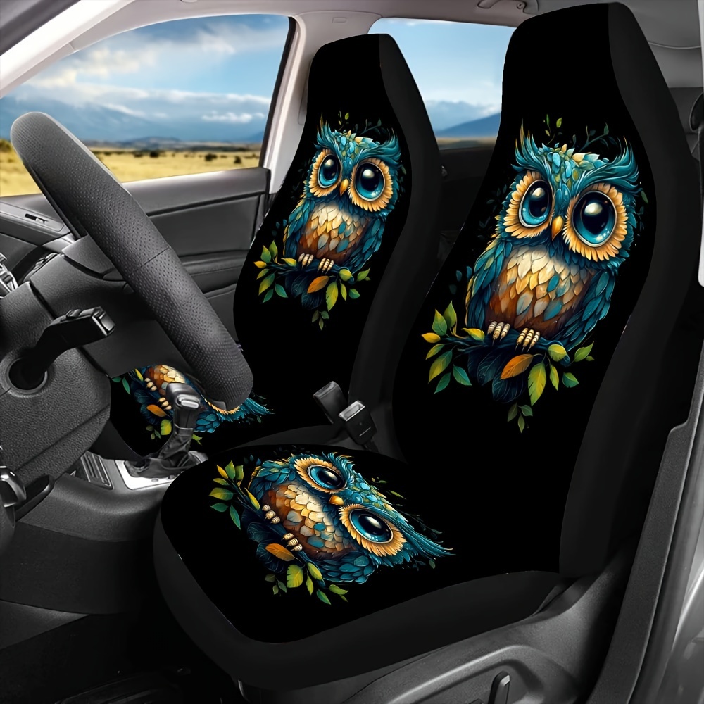 

Universal Fit Print Car Seat Cover Set With Sponge Filler, 2-piece Front Seat Protection, Canvas Surface, Suitable For Cars, Suvs, Sedans, And Trucks – Stylish Vehicle Seat Covers For Men And Women