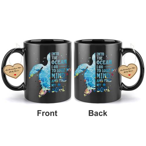 1pc sea turtle funny mug for restaurant and business ceramic water cup gift coffee cup ideal birthday and holiday present very suitable for office party gift wedding gift christmas gift