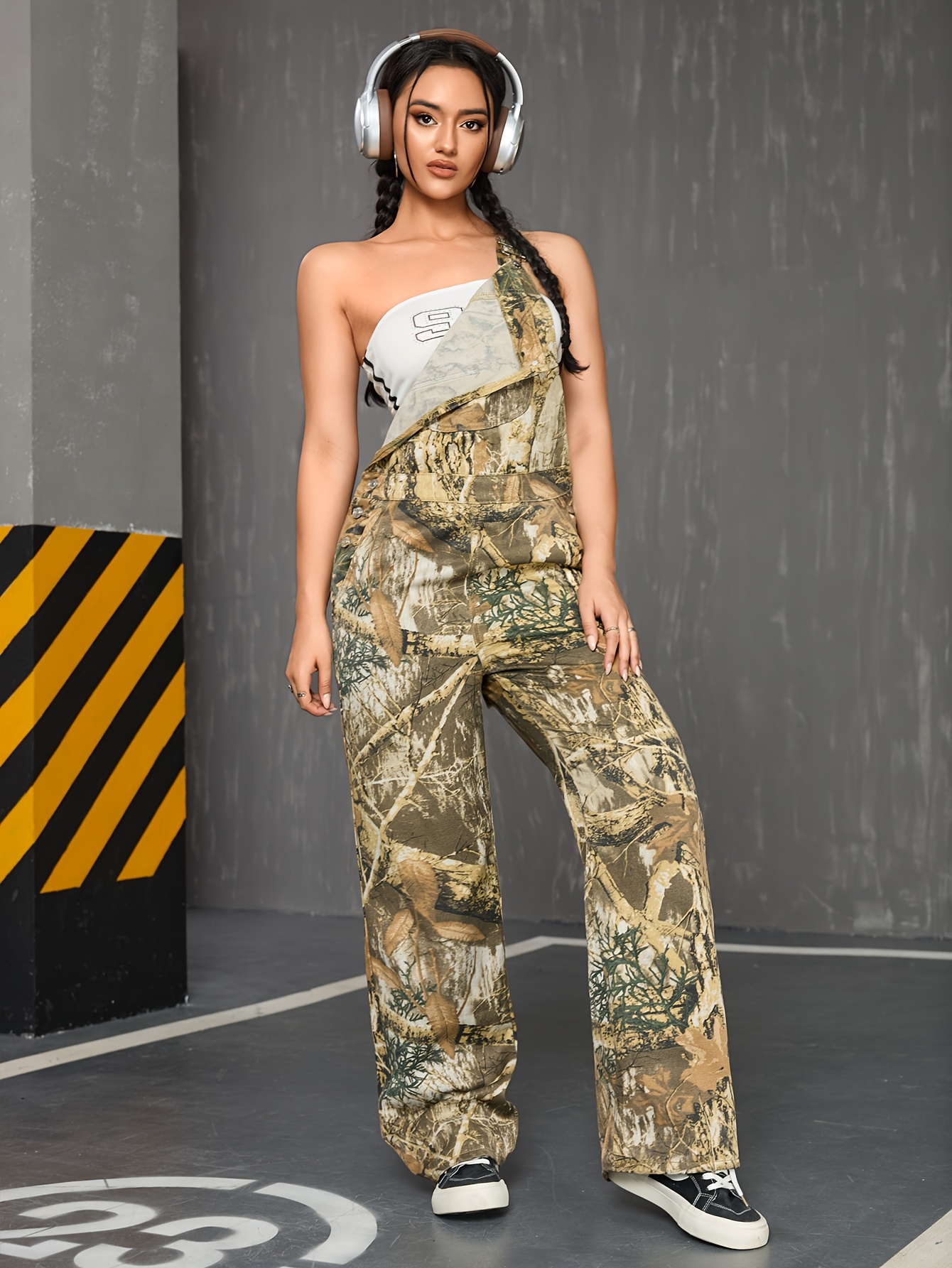 camouflage jumpsuit for women sold on Temu United States
