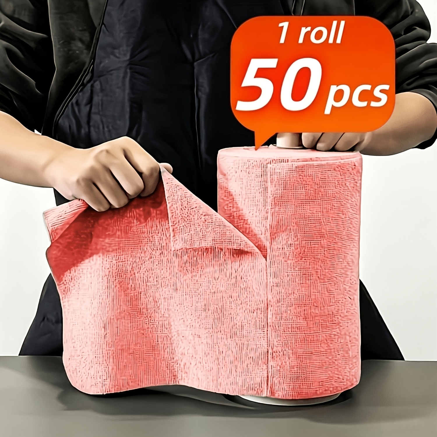 1 roll of multi color reusable microfiber towel roll independently packaged and tear   heavy duty water absorption and quick drying suitable for kitchen bathroom cleaning and wiping outdoor rv and over 50 other environments