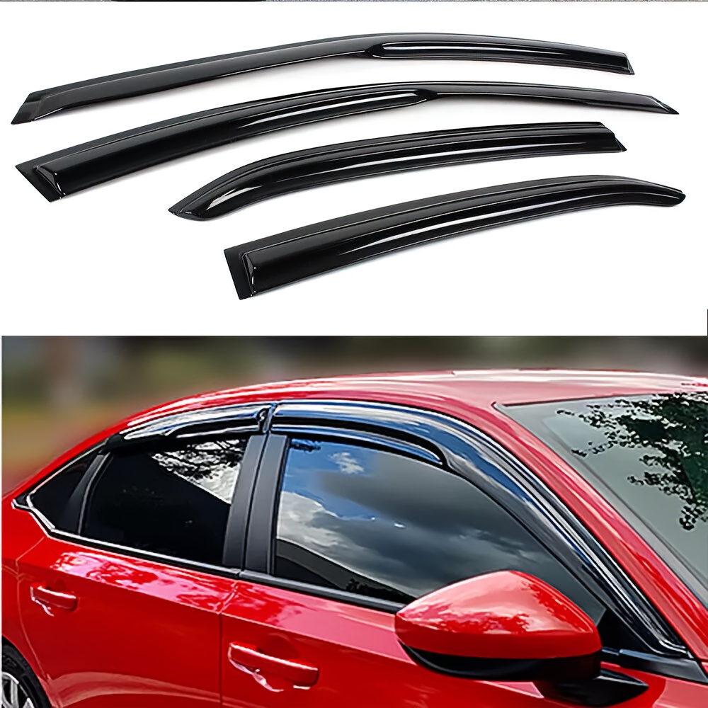 TEMU 4pcs/set For 2018-2024 8th Gen For Camry 3d Style Window Visors Rain Guards New, Rain Eyebrow Ventilation Deflector Plate, Direct Design, Air Circulation Inside The Car