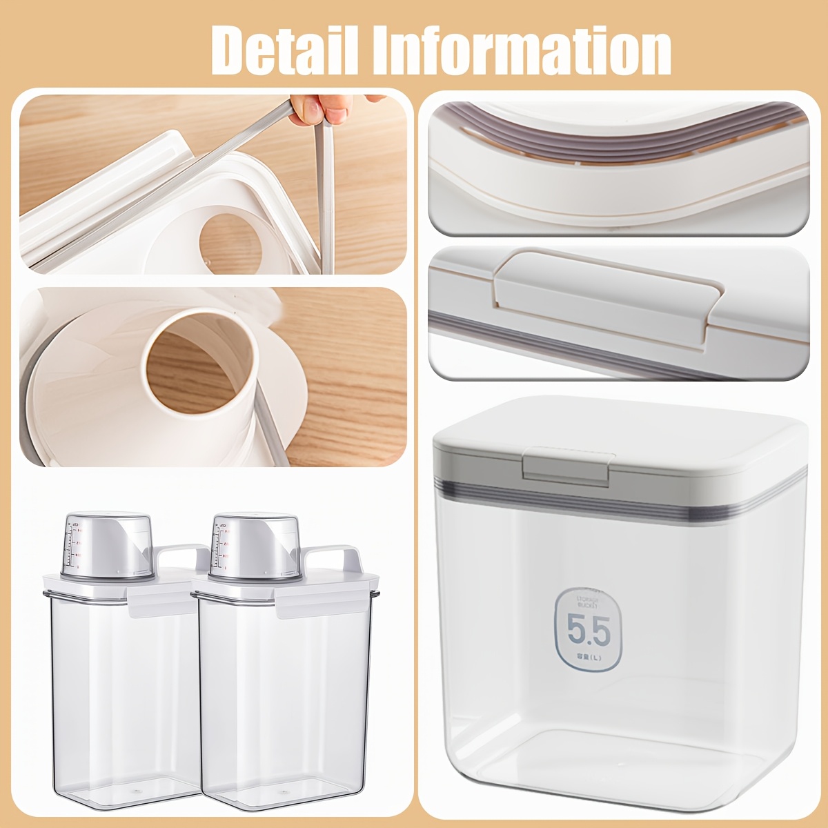 3-Piece Bathroom Container Set for Organising Essentials