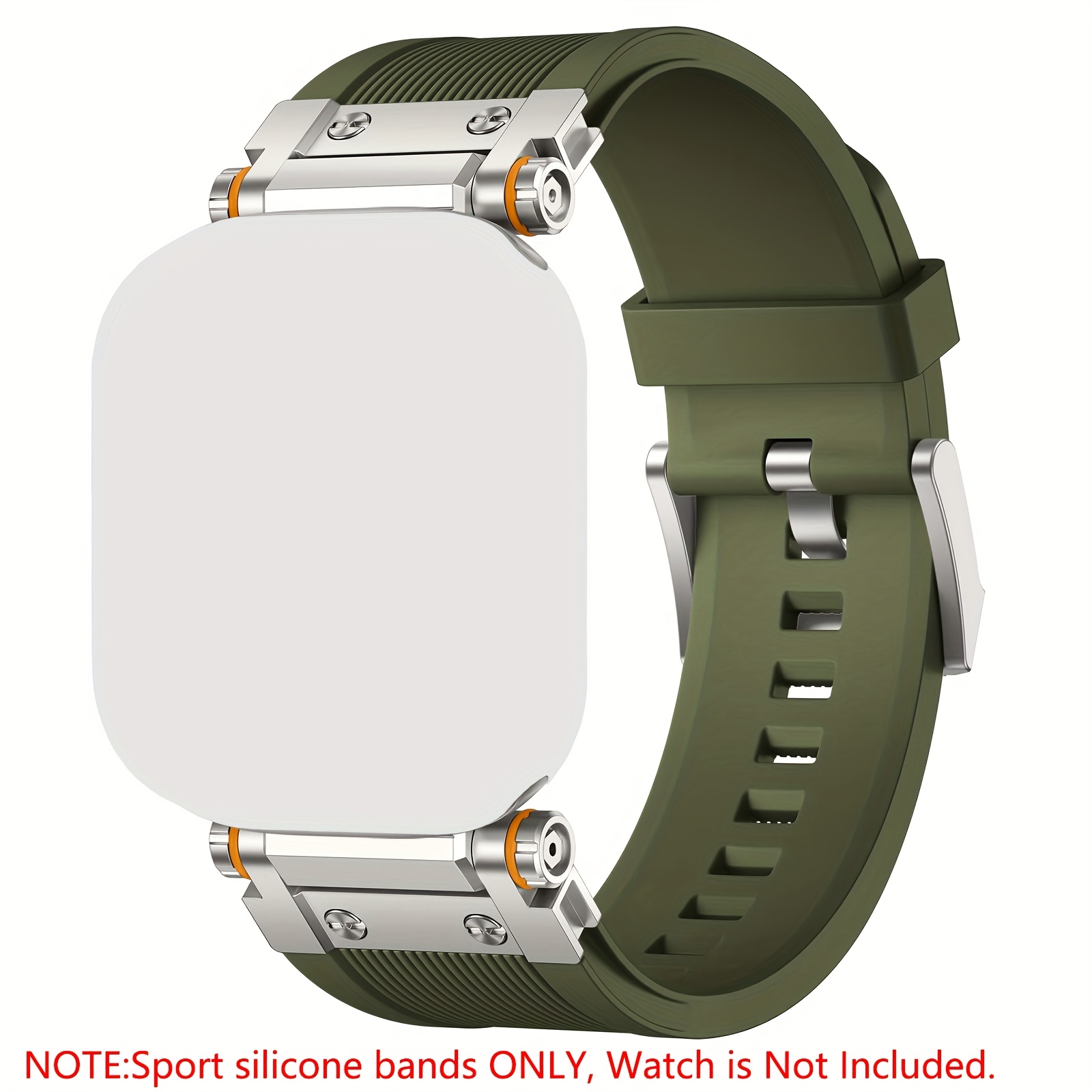 

Silicone Sport Band For Apple Watch /ultra (49mm-42mm) & Series Se/10/9/8/7/6/5/4/3 - Strap With Connector, Compatible, For Iwatch