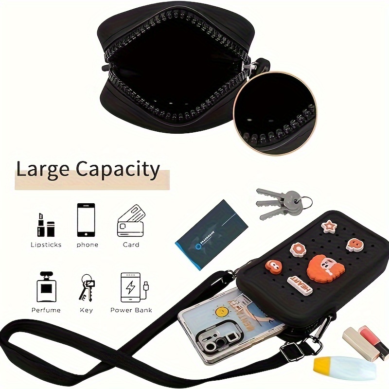 crossbody bag fashionable waterproof phone pouch cross body bags for women silicone phone bag large capacity in 4 vibrant colors designer cell phone bag wallet purses with adjustable strap details 1