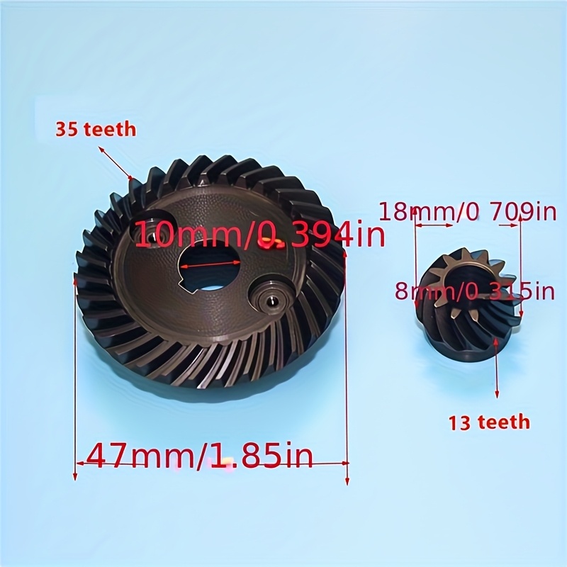 TEMU Piezas de repuesto de helicoidal de 100 dientes para amoladora 9523 - Compatible con amoladora de 4-1/2 pulgadas 9523NB, construcción metálica