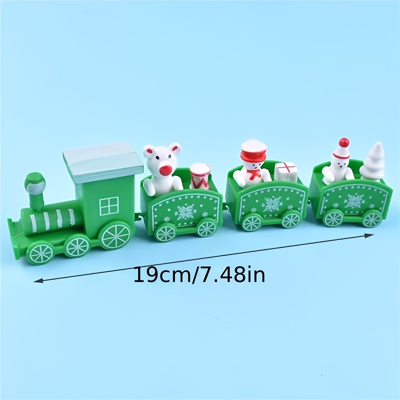 TEMU 1pc Wooden Christmas Train Set, Non-electric , Tabletop Display, Gift, Decoration, Suitable 6+