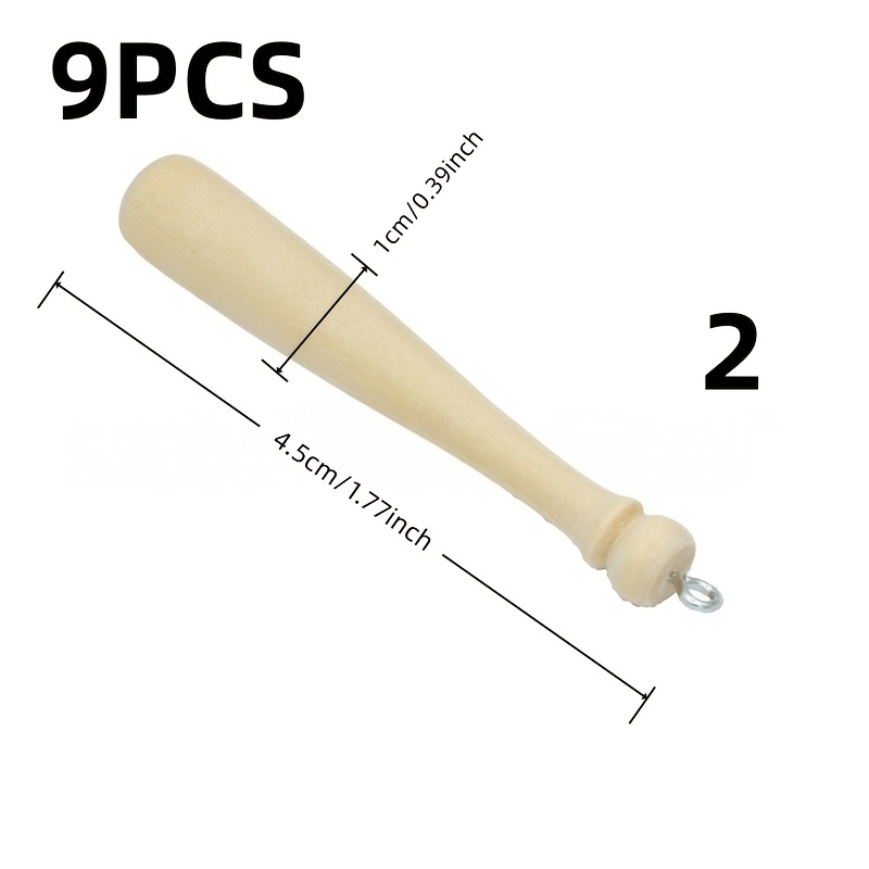 TEMU Baseball Wooden Bead Bats | Keychain Accessories With Alloy Chains