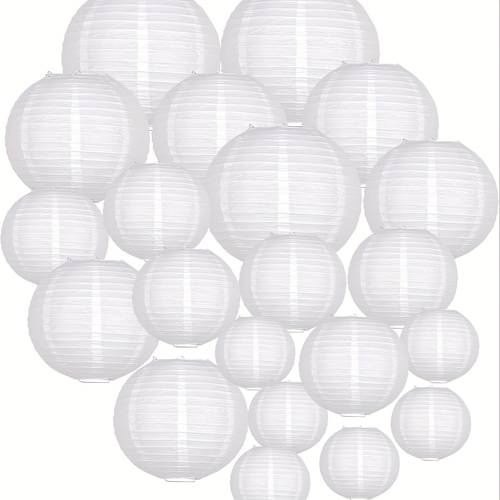 21pcs set of white paper lanterns for weddings and celebrations suitable for graduations romantic weddings engagements and birthday parties