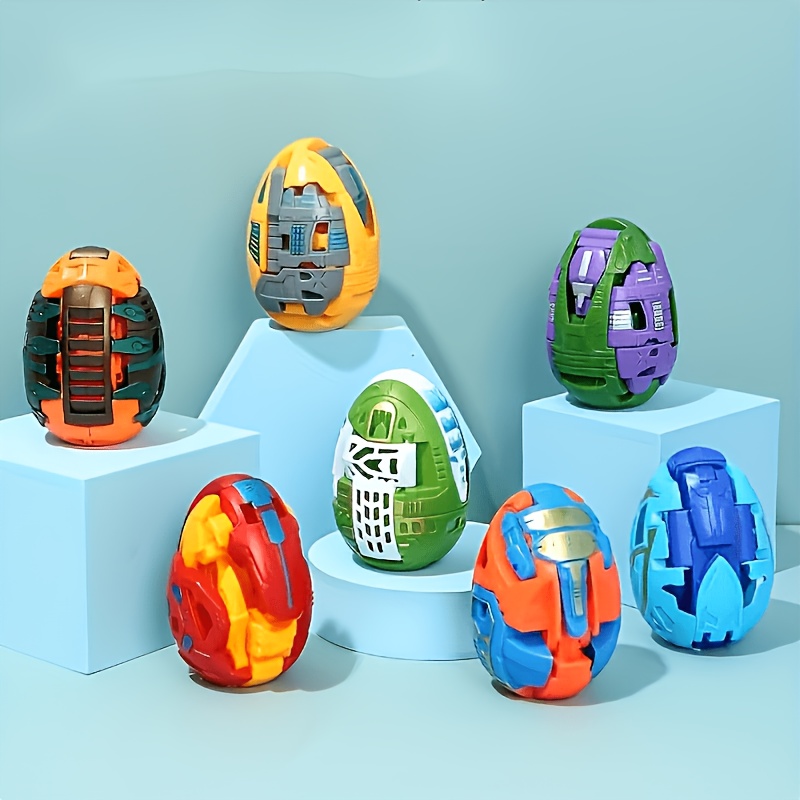 6pcs Dinosaur Transformation Robot Toy Set