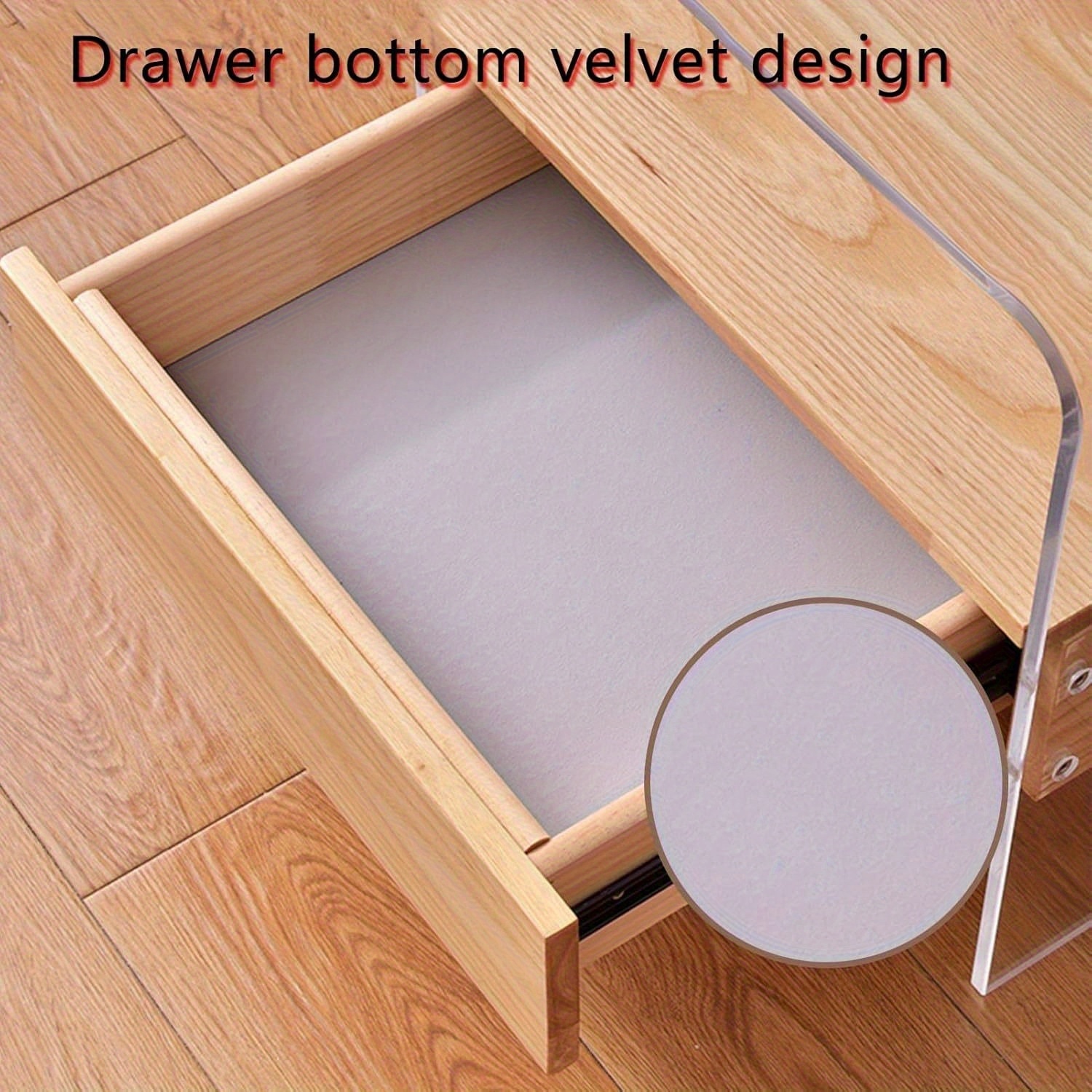 Clear Acrylic Nightstand with Drawer -Transparent Pre-Assembled Bedside Table, Durable Thick Acrylic End Table for Bedroom, Living Room, Dorm & Small Spaces, Modern Minimalist Accent Furniture, Contemporary Decor, Sleek Design, Apartment Dwellers