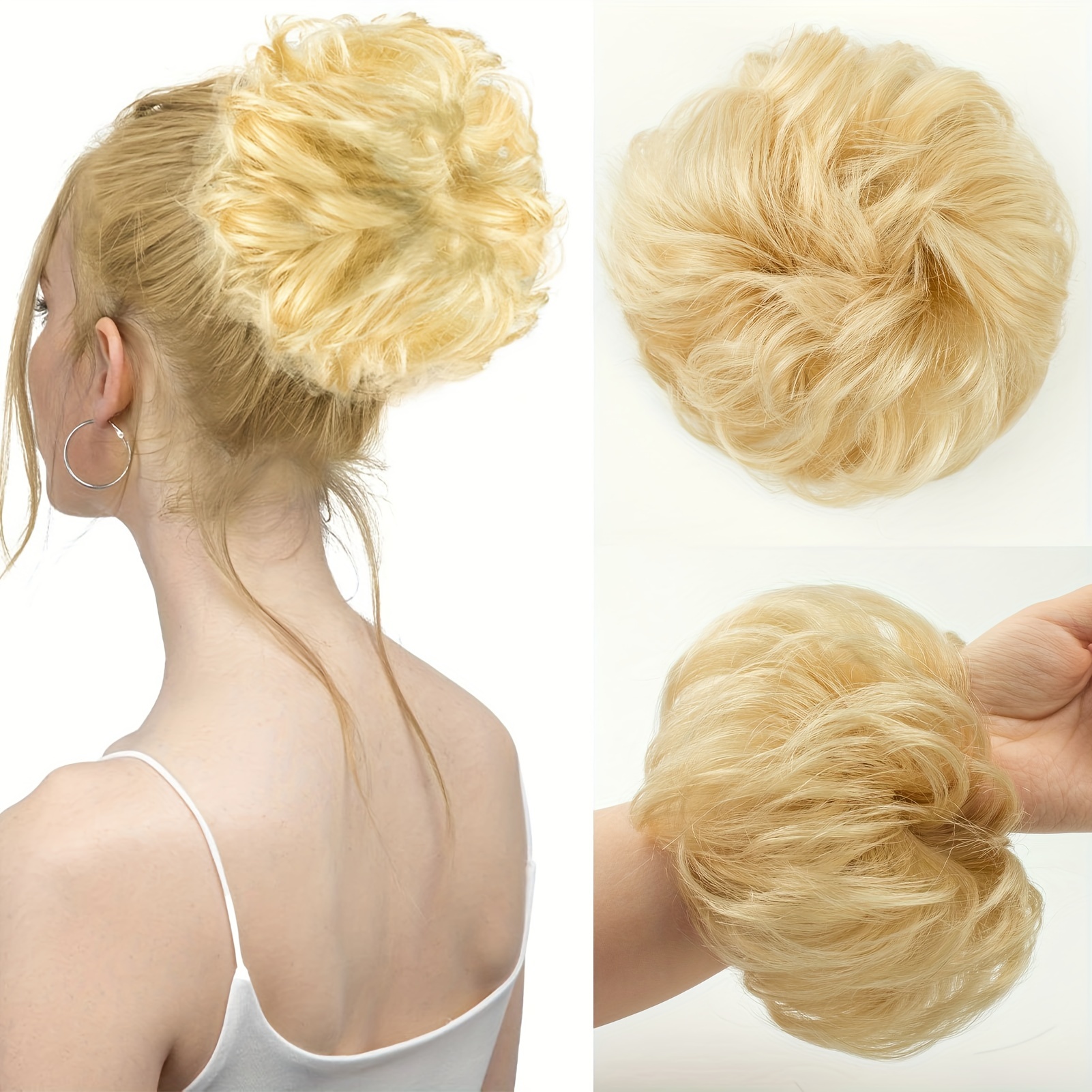 Human hair cheap bun hairpiece