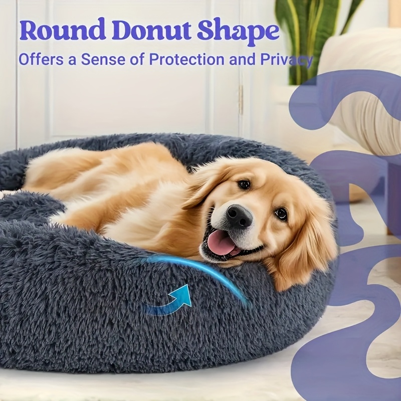2025 upgrade   calming plush pet cushion sofa bed dog bed   fluffy pillow nest for cats small to medium dogs ultra soft comfortable nesting haven Product details 6