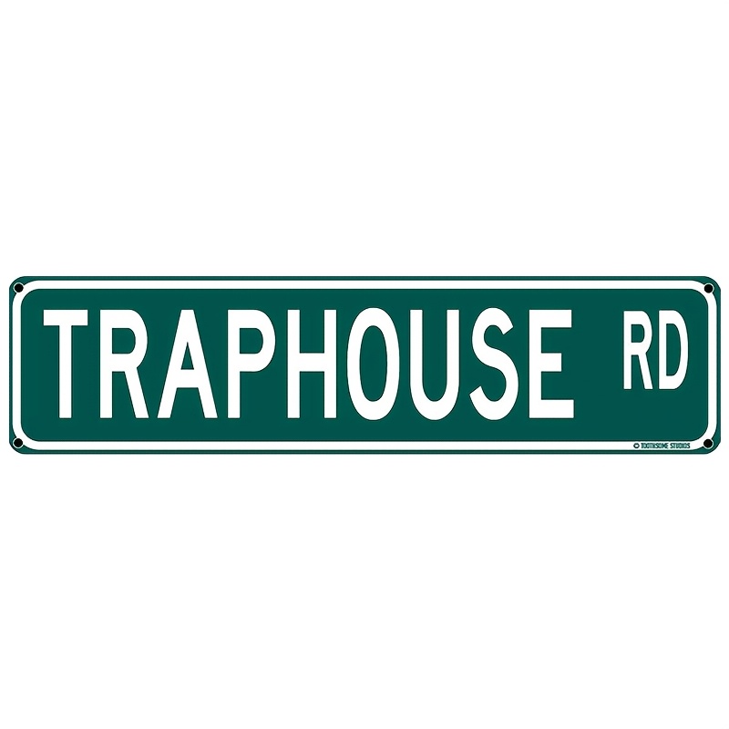 E-shop 1 " Rd" Humorvolles Aluminium-Straßenschild, 16x4" - Retro-Stil, Einfache Wandmontage für Wohnheime, Häuser, Männerhöhlen - Kritische Lustige