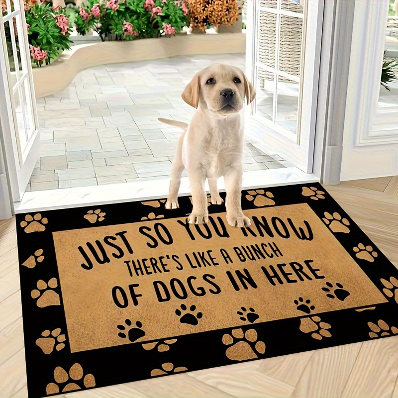 

Paw Print Doormat - Non-slip, Machine Washable Polyester Rug For Indoor/outdoor Use - Entryway, Bedroom, And Outdoor Decor - Unique Gift Idea