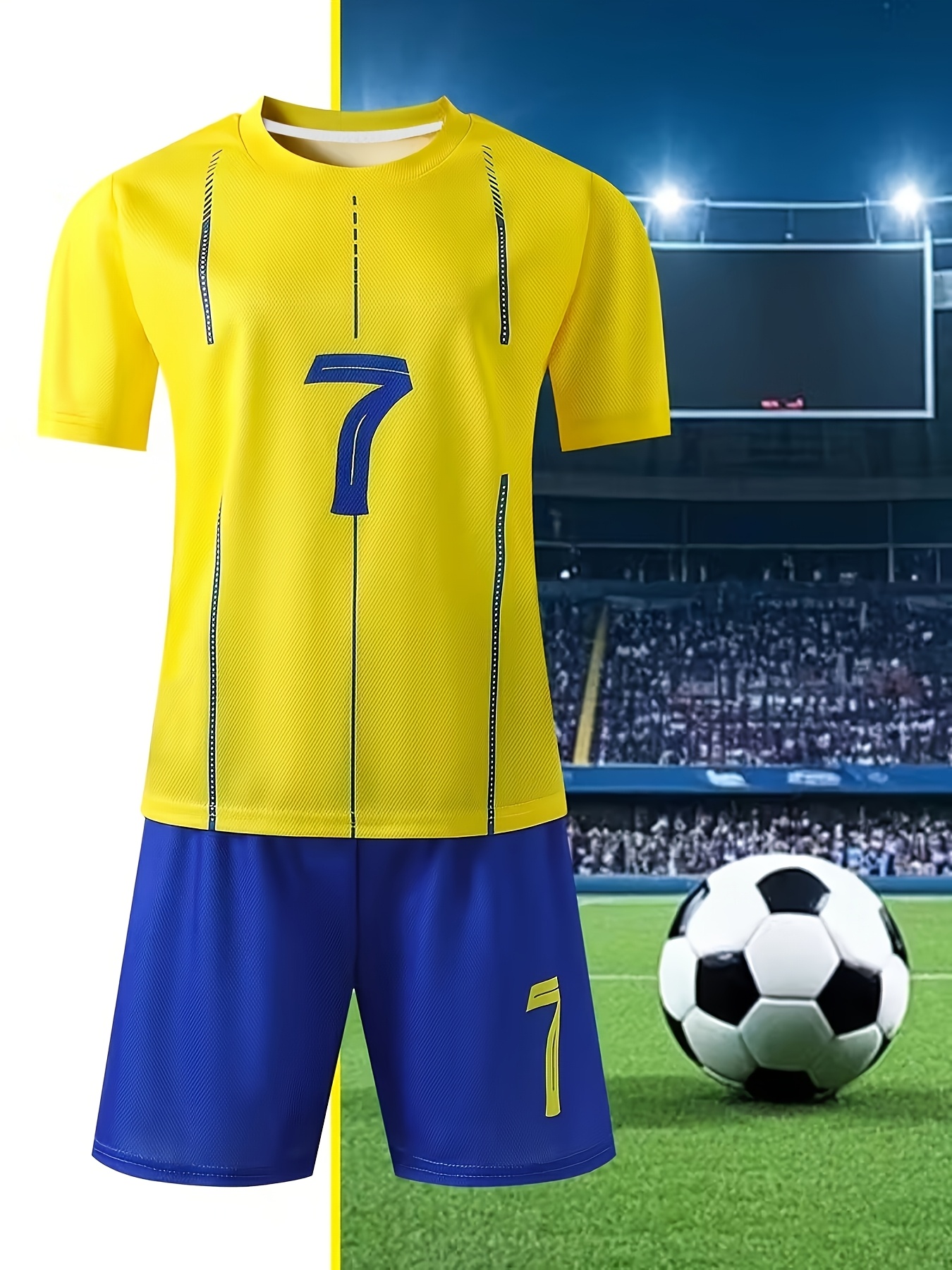 uradi sam personalizirano ime - omladinski brzosušeći set za nogomet (  i kratke hlače) - lagan i prozračan,   za sport, trening nogometa, savršen za sport, trening, ležernu odjeću i timske aktivnosti, pogodan za vanjske aktivnosti  