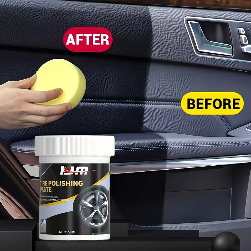 

Kjm Multi-purpose Car Interior Coating And Restoration Wax For Dashboard, Panels & Tire | Anti-dust Polishing Compound For Auto Upholstery, Home Plastic & Faux Leather Furniture | 150ml