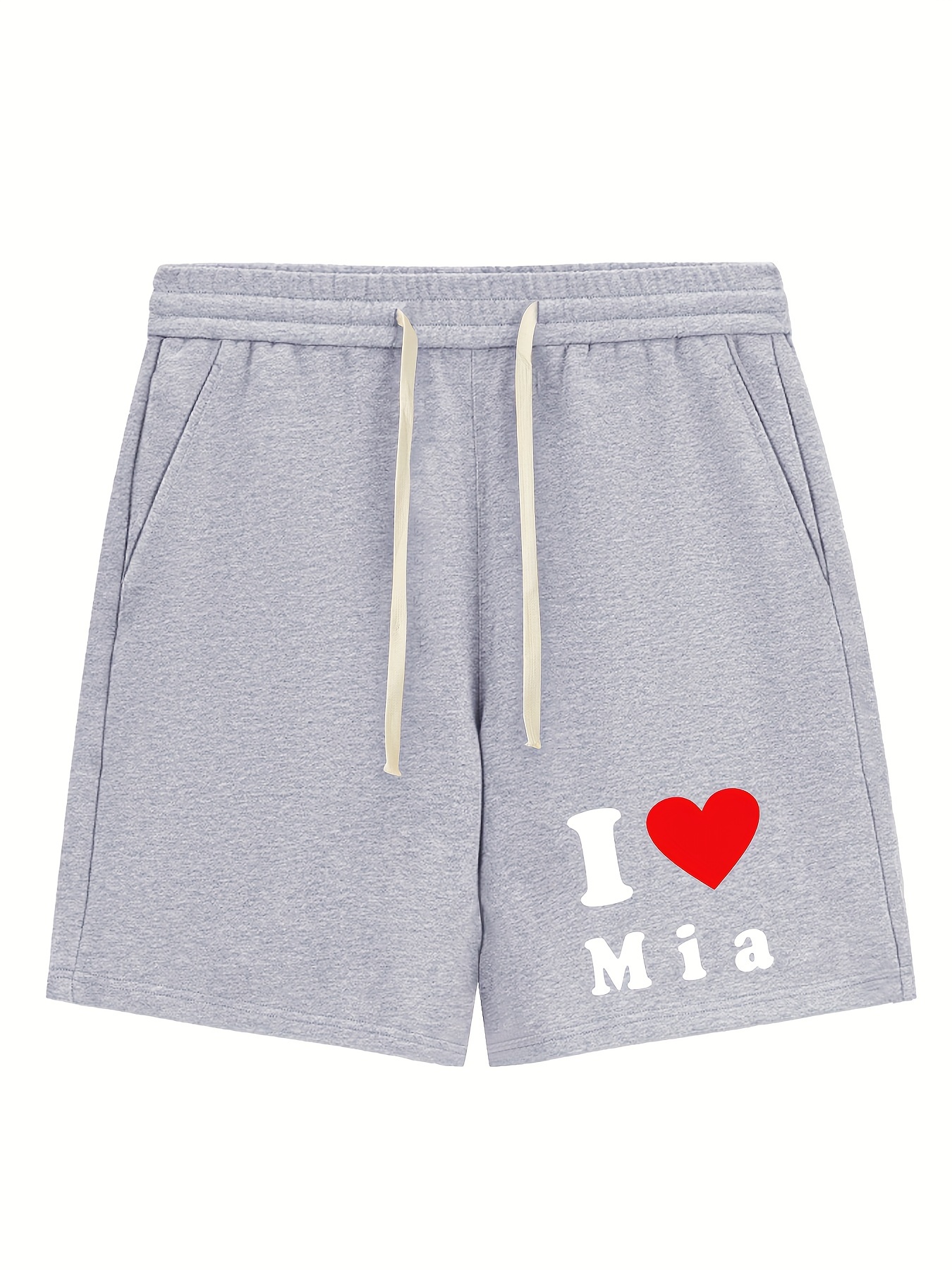 Love Mia Print Men's Drawstring Pants Loose Casual Trousers - Temu Canada