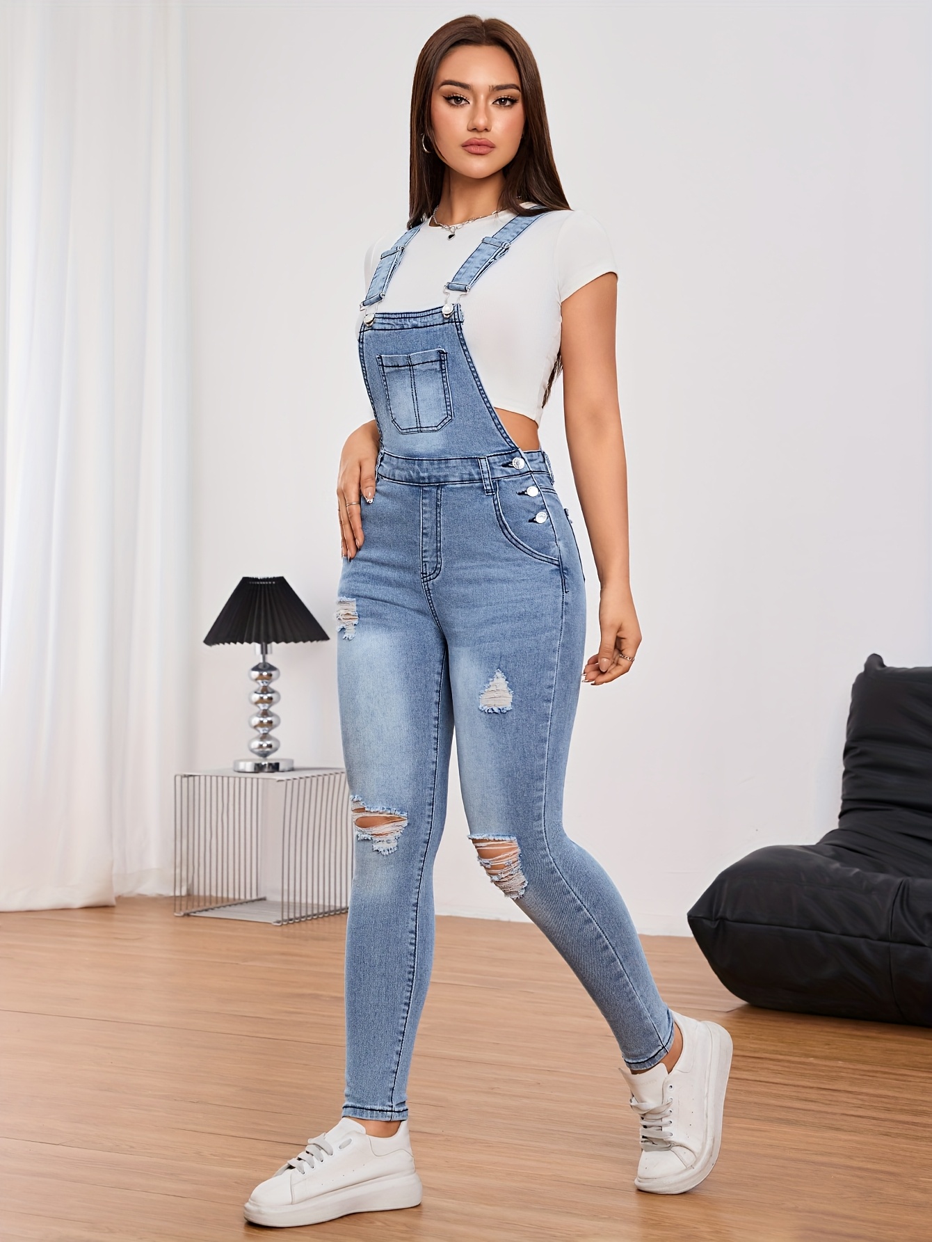 Pantalones Vaqueros Jean Con Tirantes Para Mujer Jeans Mujer