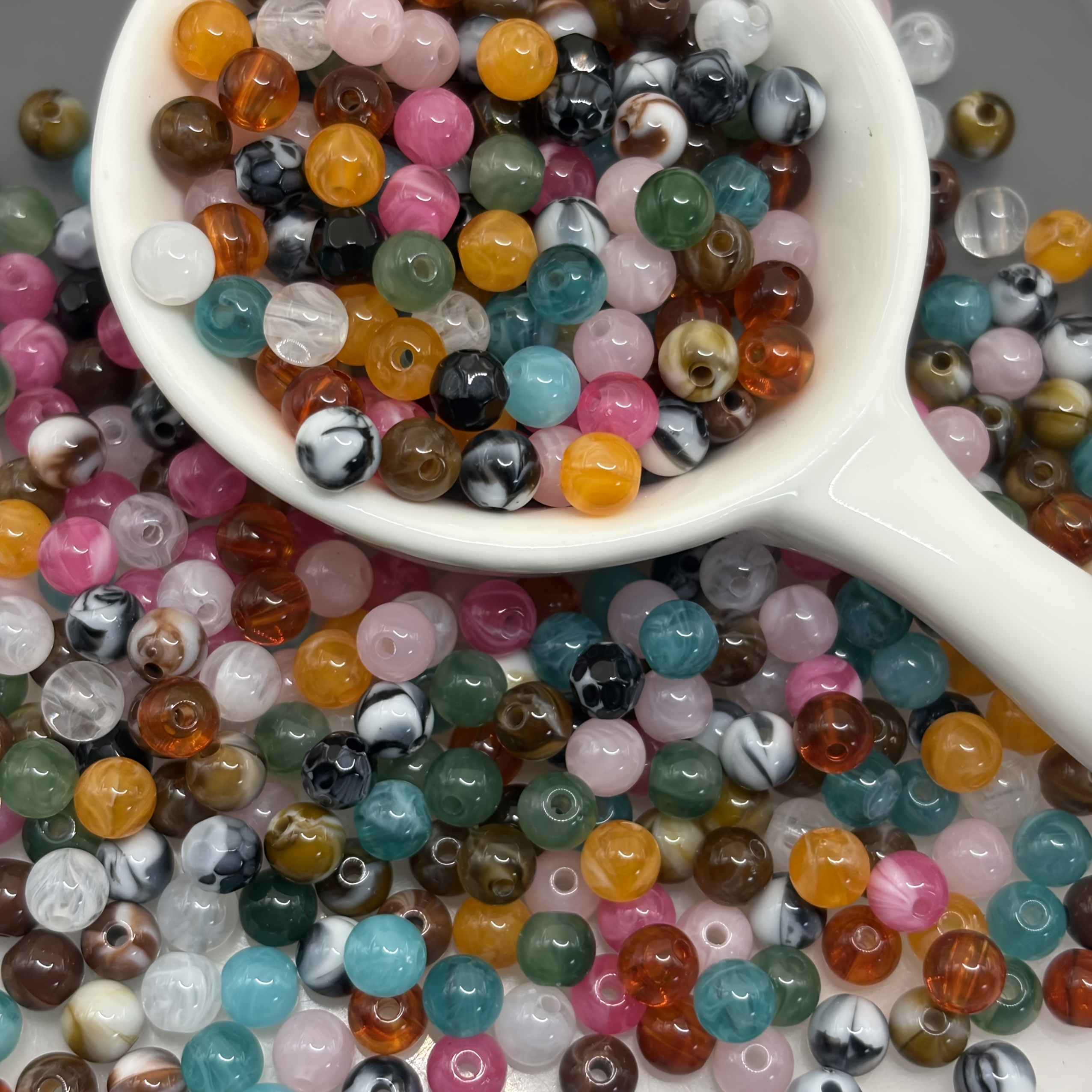 TEMU 272pz Perline Acriliche Decorative Vintage Miste da 6mm per Creazione di Gioielli, Materiali per Artigianato, Aggiunte per Gioielli a , Regalo
