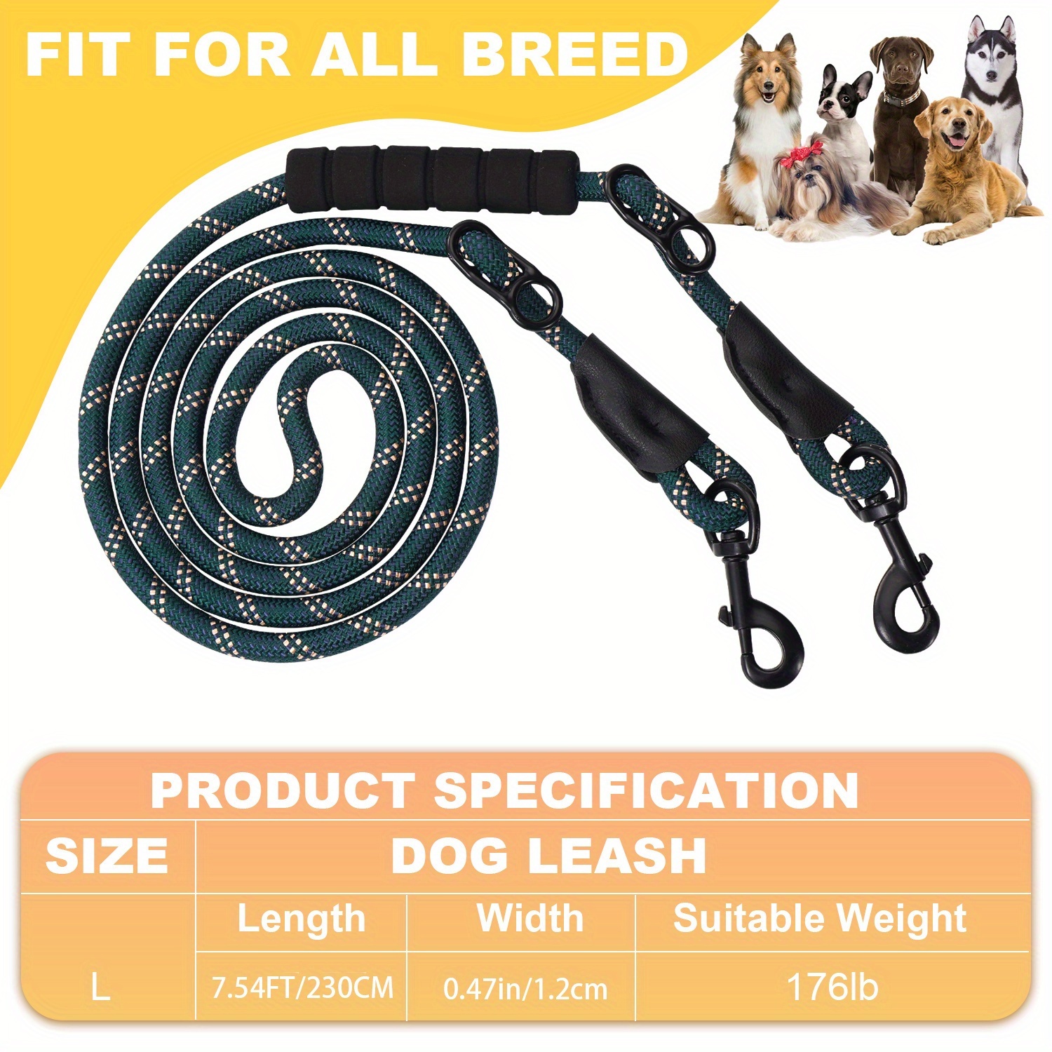 adjustable hands free dog leash The Rosewater Hands-Free Rope Dog Leash