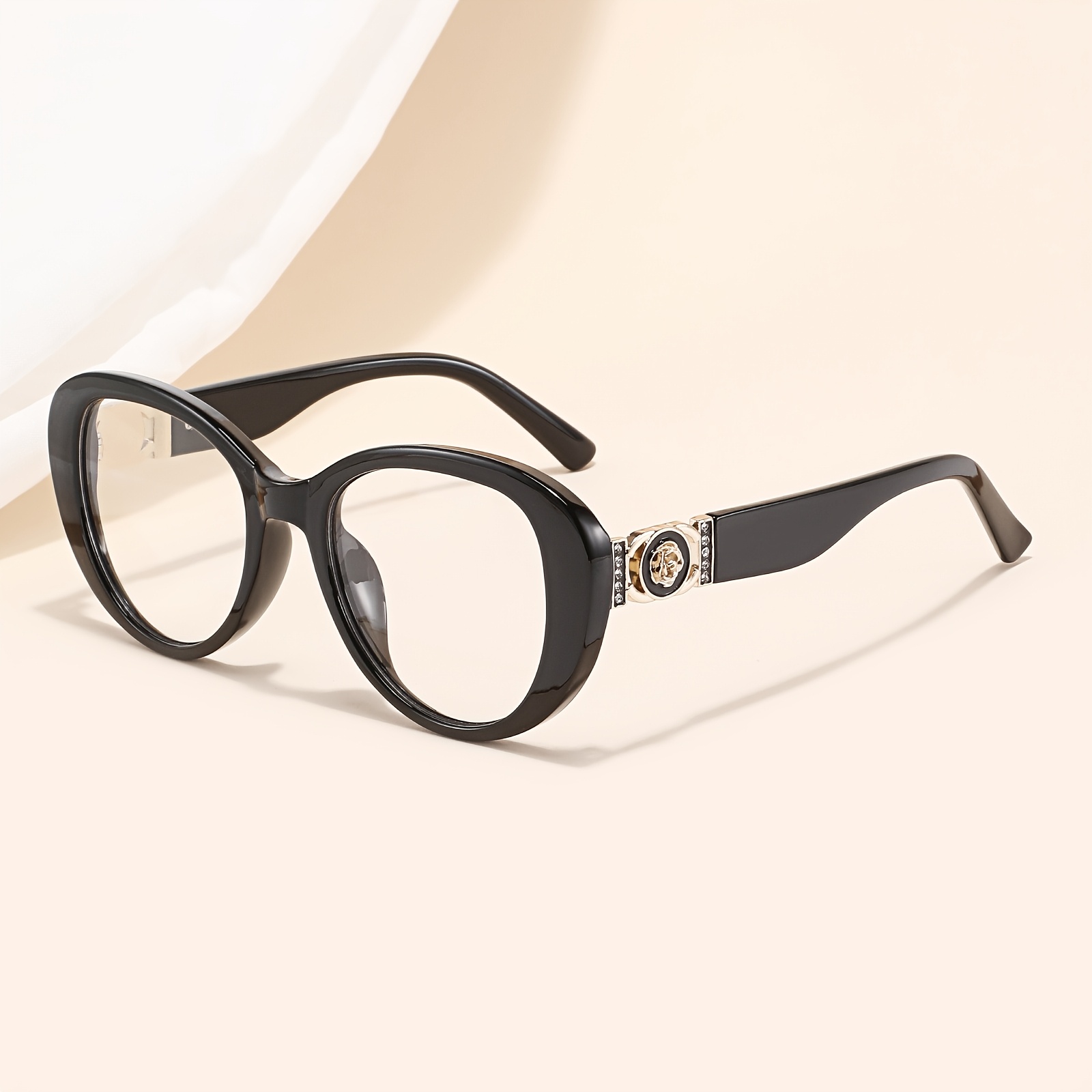 Lynxflare Golden-trimmed Foot Wire Model, Large Frame with Gradient Lenses, Super Stylish for Daily Outings. Even Plain Lenses Can Be Worn as a Light Luxury Accessory!