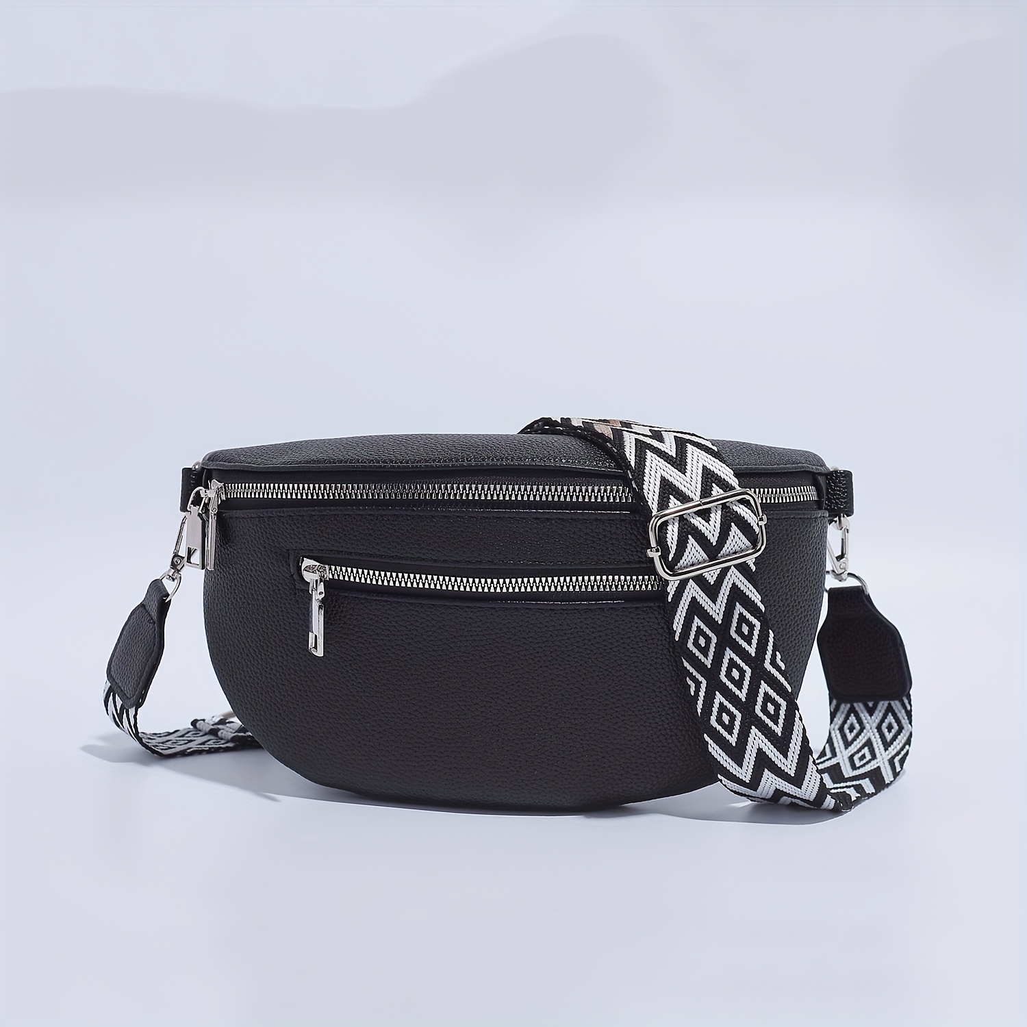 Image of Detachable Strap Crossbody Chest Bag Suitable For - Sporty Bag With Zipper Closure, & Oil- Edges, Compact Carrier For Everyday, Travel, Gym (grey//)