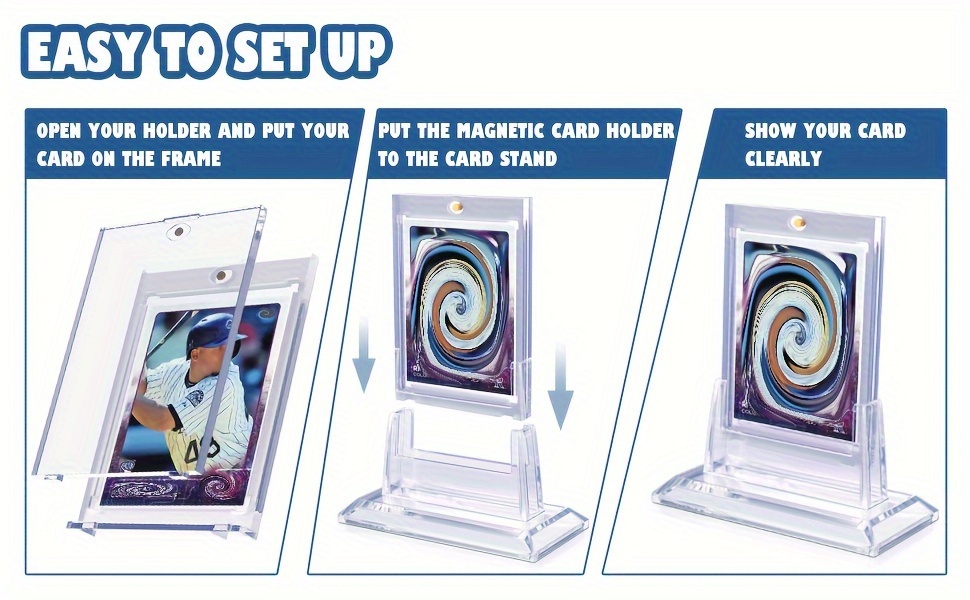 yugioh magnetic card holder Kabinka Commander Deck Box for MTG with Dice Tray, Deck Box with Metal Emblem, Holds 100 Double-Sleeved Cards for TCG, Cards Storage Case with 35PT (Black& Blue collection is limited to 1995 worldwide with each box being individually numbered magnetic card holders trading card