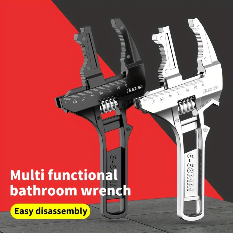 

1pc, Bathroom Wrench Tool Multifunctional Short Handle Large Opening Maintenance Wrench Sewer Wrench