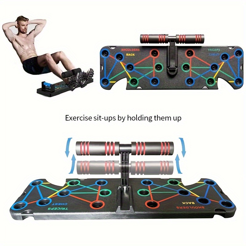 1pc Multifunctional Push Up Training Board, With Tension Ropes, Handles, Ankle Straps, And More Accessories, Suitable For Chest Muscle Exercise, Abdominal Core Strength Training