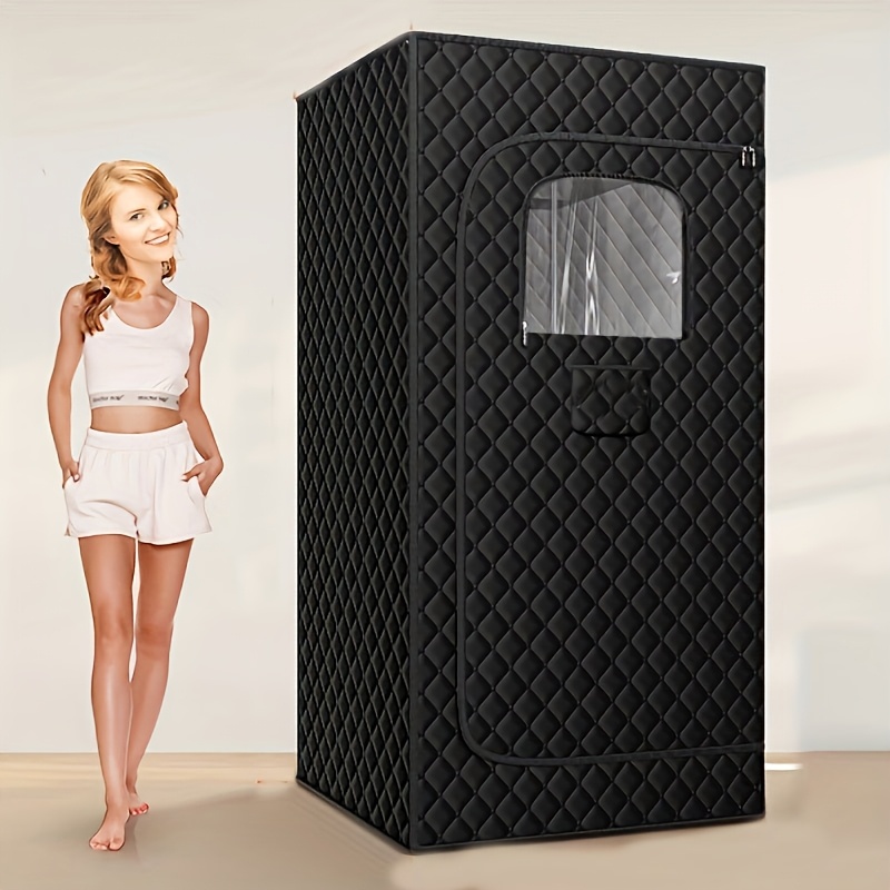 portable sauna tent for home use   full body sweat enclosure for relaxation detox   black 70 8 x31 5 x31 5