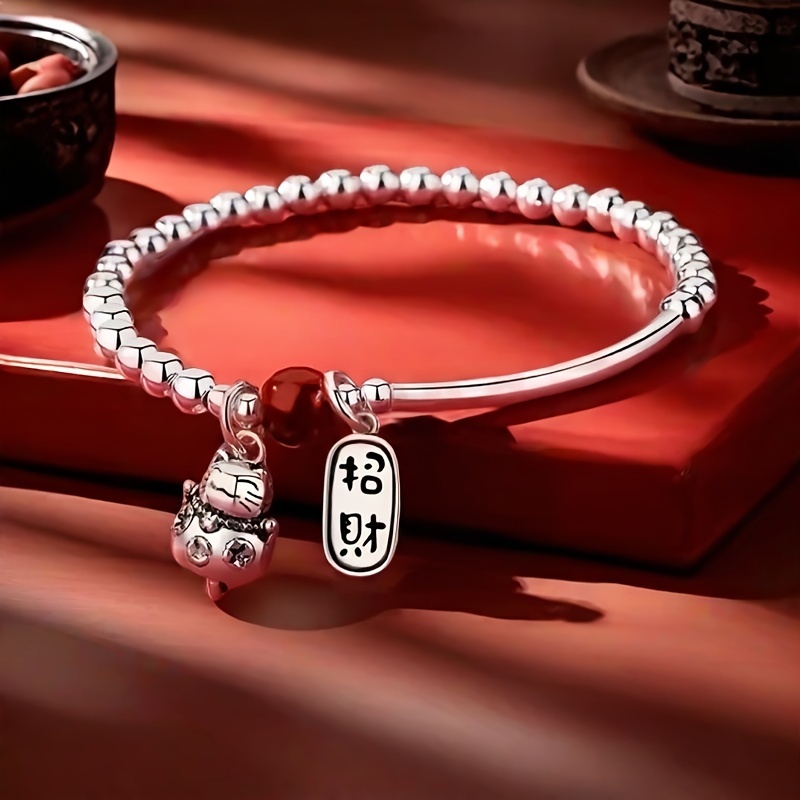 

Full Silver S999 Bracelet Sterling Silver Bracelet For Ladies To Send Their To Give Their Holiday Gifts Silver Weighs 15 Grams/0.52 Ounces.