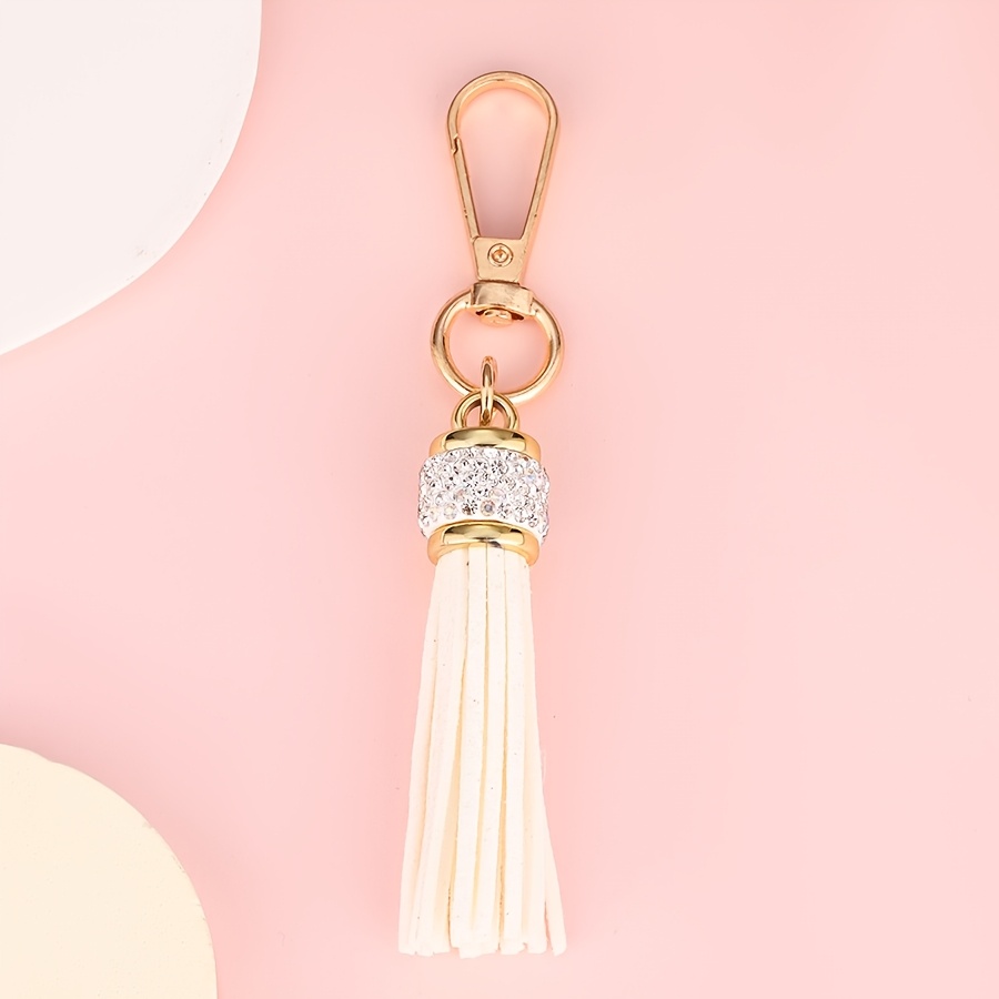 Image of Faux Leather Tassel Keychain Pendant In Ancient Style, A Easy And Stylish Accessory For Car Faux Leather Tassel Bags, Perfect For