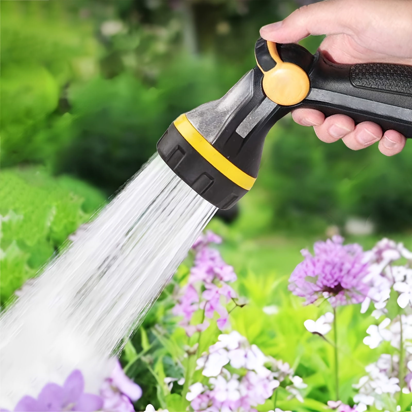 

Garden Hose Nozzle, Heavy Duty Metal Spray Nozzle, 8 Spray Patterns, Thumb Flow Control Hose Nozzle Sprayer, For Watering Garden, Washing Cars And Showering Pets