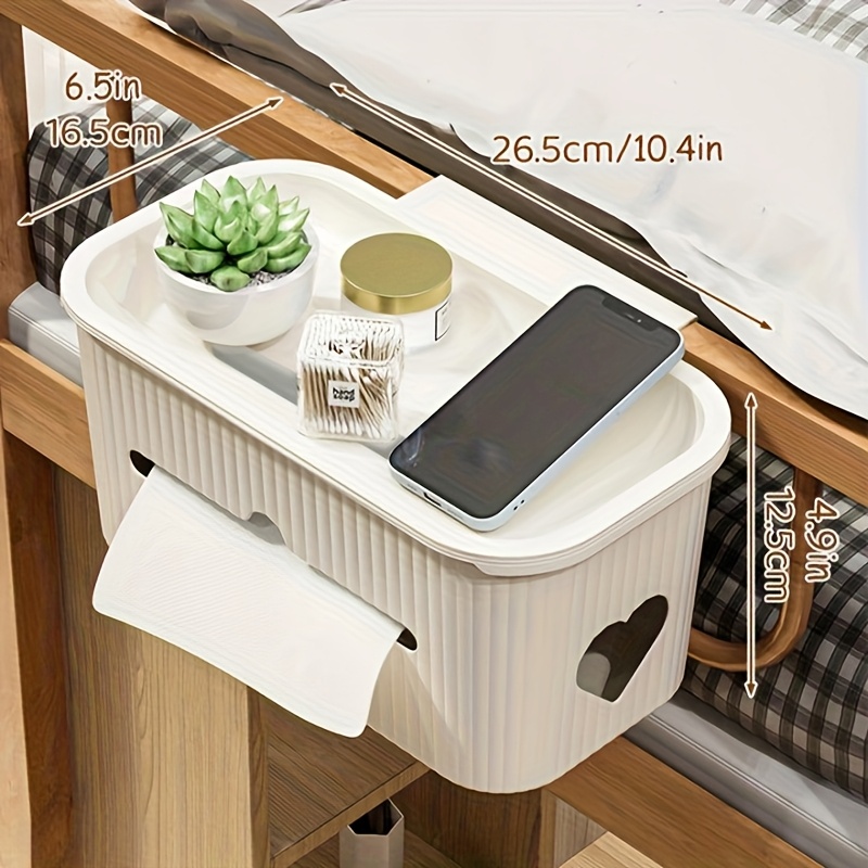 Image of Heart Leaf - Bedside Storage Hanging Basket - Student Dormitory Headboard Phone Holder, Suitable For Kitchen, Bathroom, Bedroom, Essential Item For Dormitories, Shelf Baskets