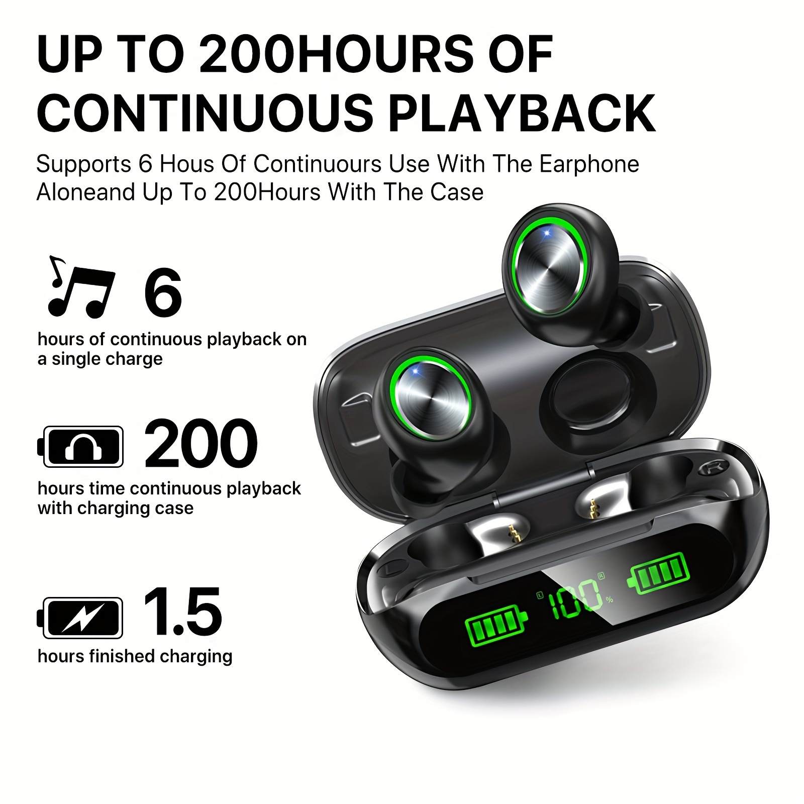 Charging Case Long Distance Bluetooth Earbuds Jeep EW110 Mini