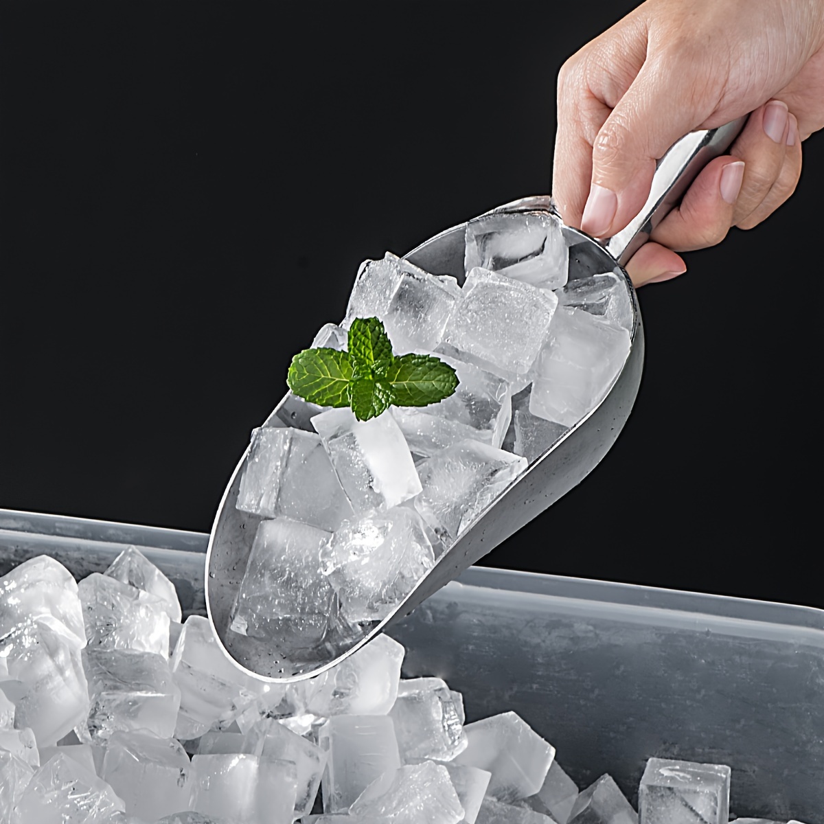 Transparent Aluminum Ice Scoop Kitchen Party Use Perfect Ice - Temu