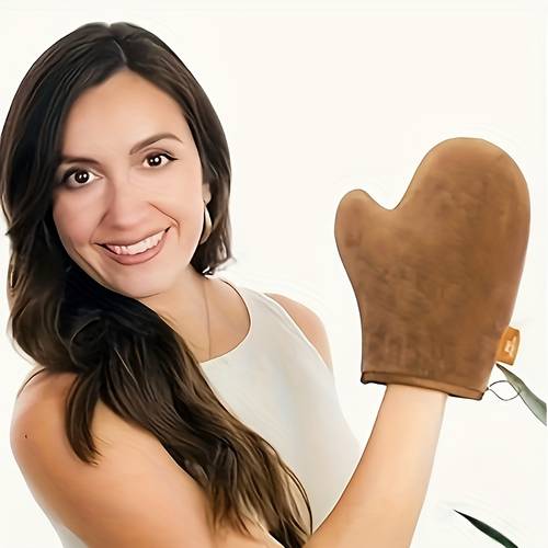 super soft self tanning gloves with thumbs reusable machine washable gloves without marks suitable for beach and home tanning aids