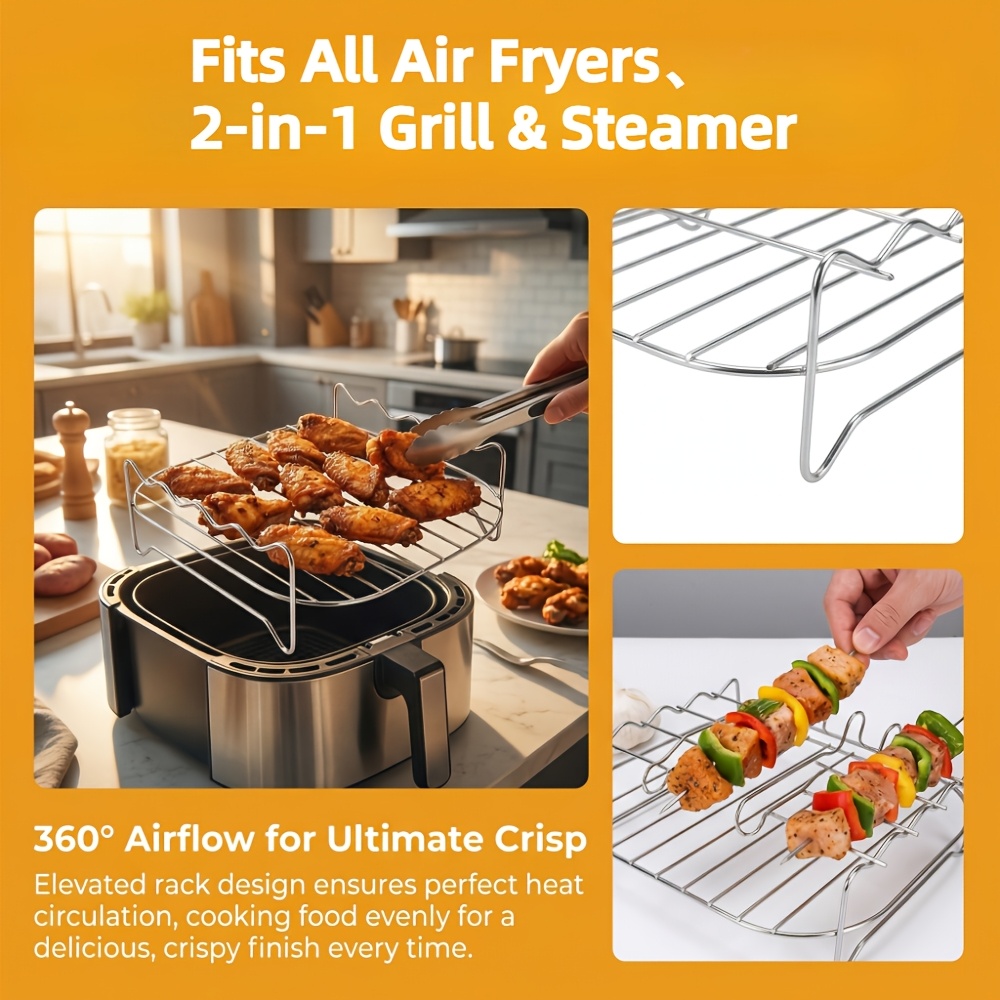 How to Remove Burnt Food From an Air Fryer Grill Rack