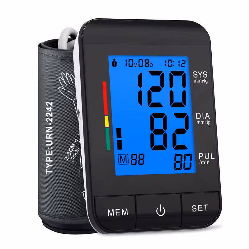 home blood pressure monitor 9 17 oversized upper arm blood pressure cuff lcd large display fully automated digital sphygmomanometer with usb cable without battery Product details 4