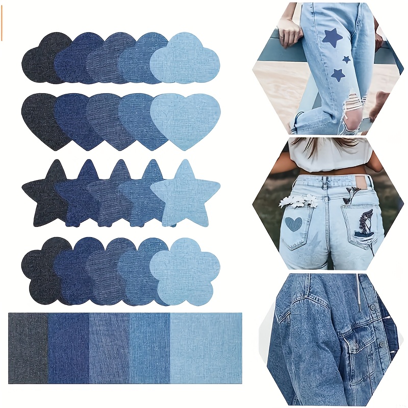 Jeans Strappati Cucire Toppe Sui Jeans Toppe Per Vestiti 20PCS DIY