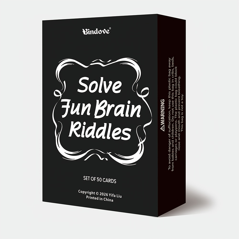 TEMU Fun Brain Teaser Card Game, Competitive Tabletop Game, Icebreaker, Suitable For , Party Leisure Entertainment, Family Games, Road Trip