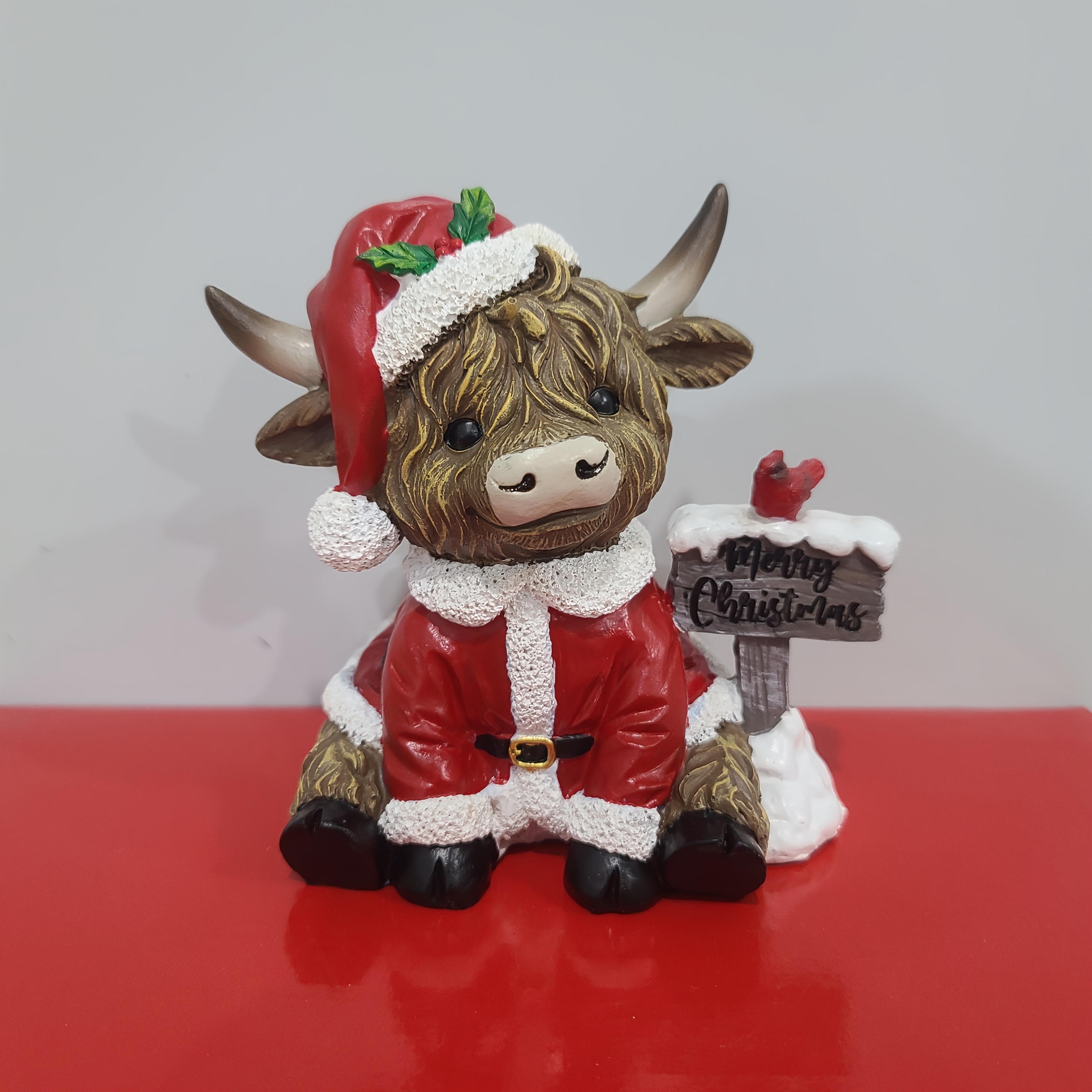Image of Figurine - Resin Yak Statue For Christmas & Thanksgiving Tabletop Decor, / Ornament, Desktop Decoration Suitable For,, Or Holiday Gifts