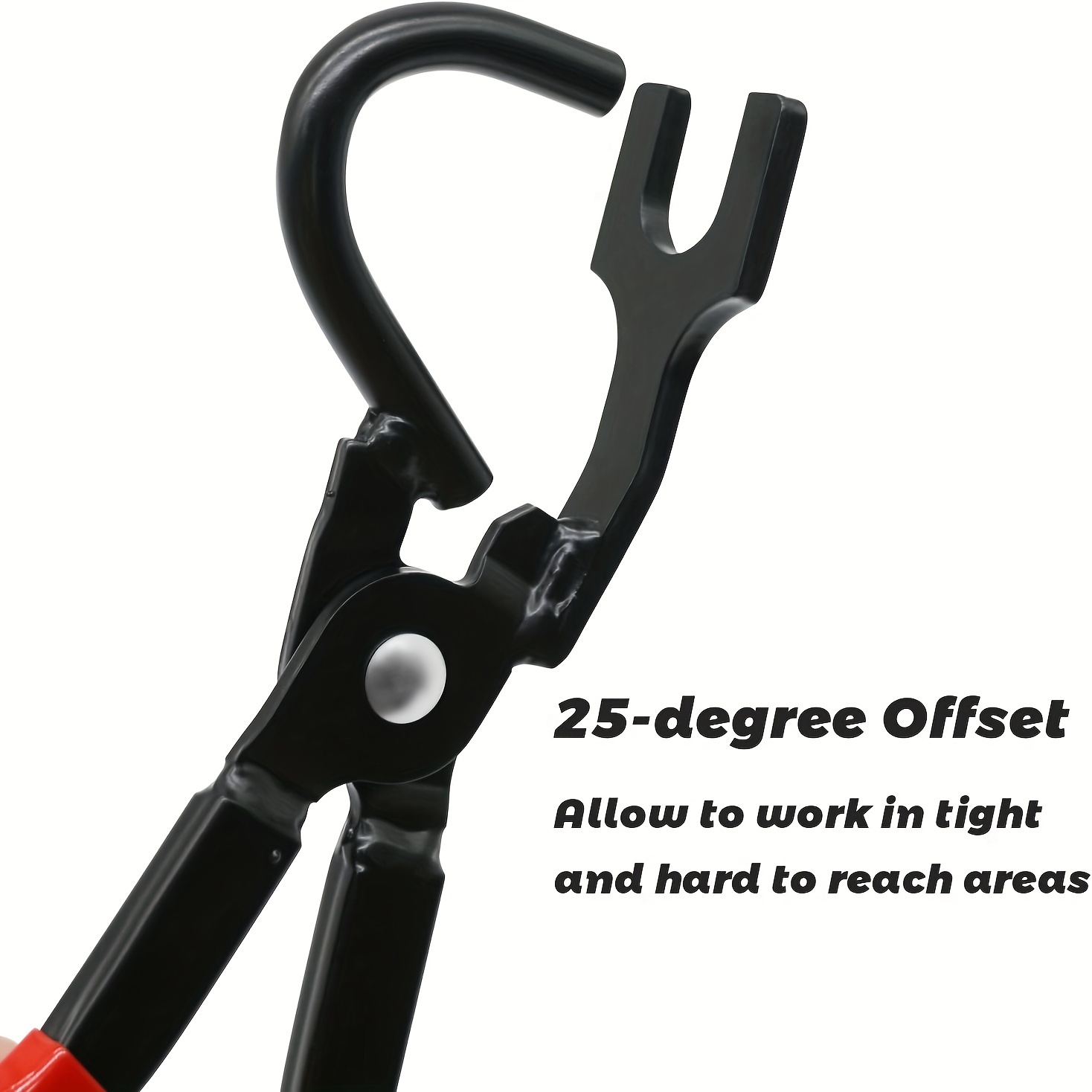 TEMU Heavy Duty Exhaust Hanger Removal Pliers - Separates Rubber Supports From Exhaust Hanger Brackets - 25 Degree Offset For