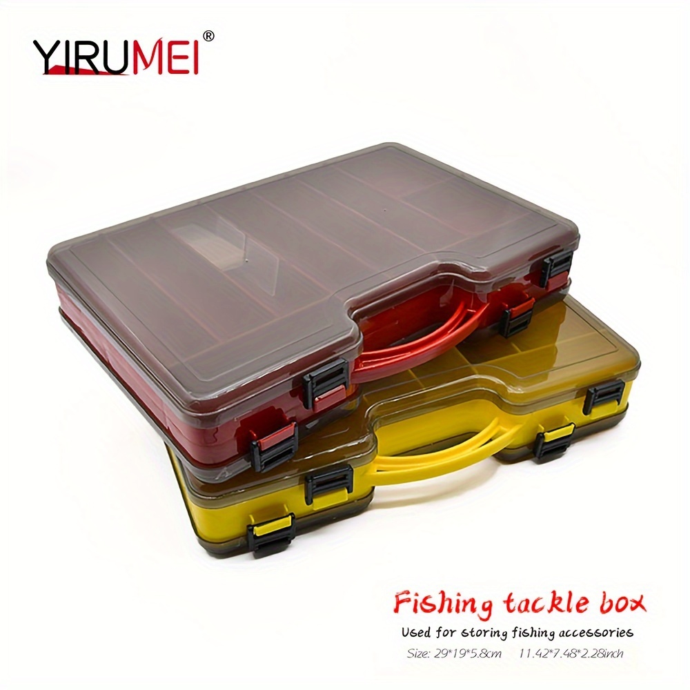 

1pc Double-sided Fishing Tackle Box, Pp Material, Multi-compartment Storage For Hooks, Lures, And Carp Fishing Gear, Box Shape