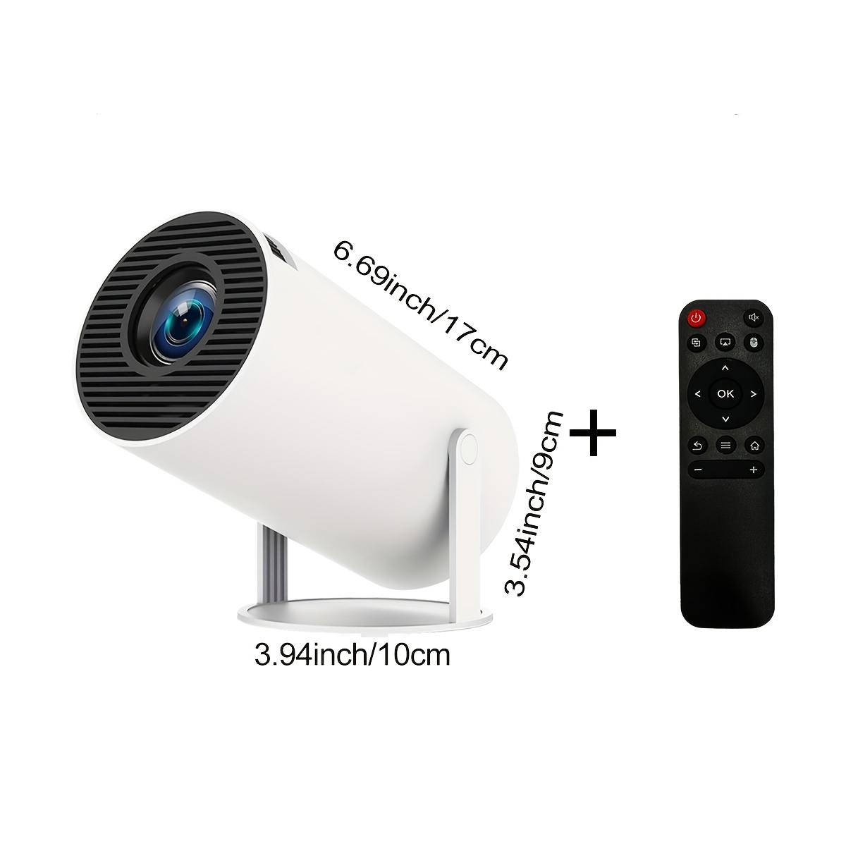 High-definition Smart Projector, Local 1280 X 720p Resolution, Mini Portable Projector, 180° Rotation Adjustment, Network Connection, No Projection Screen Required