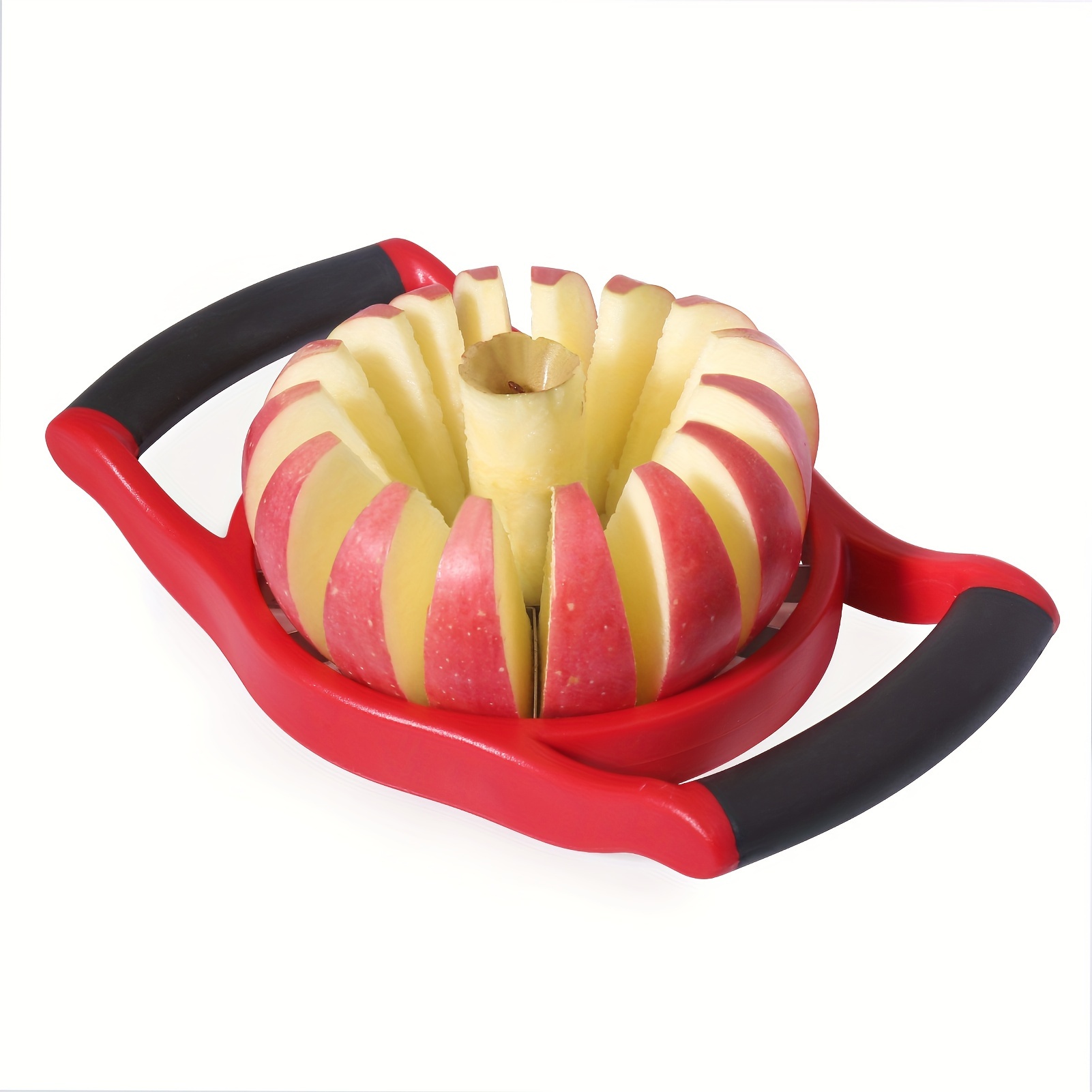 TEMU Slicer Corer, Stainless Steel Upgraded 16- Sharp Cutter Large, Ergonomic Plastic Handle Non-slip Easy Grips, Kitchen Fruit Divider Prevent Rust Easy Clean